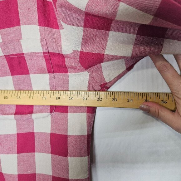 Vintage Abercrombie & Fitch Country Clothes Red White Checkered Flannel Shirt M - Picture 8 of 9